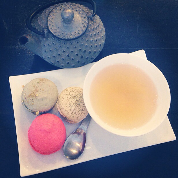 macarons and tea