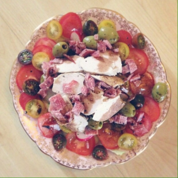 Rainbow, chicken salad